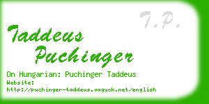 taddeus puchinger business card